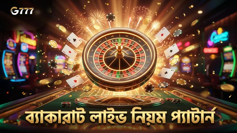 ব্যাকারাট লাইভে মূল নিয়ম ও প্যাটার্ন বিশ্লেষণ দেখানো হয়েছে