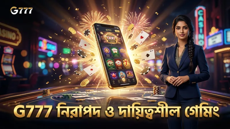 G777 প্রমোশন ব্যবহারে নিরাপত্তা ও দায়িত্বশীল গেমিং নিশ্চিত।
