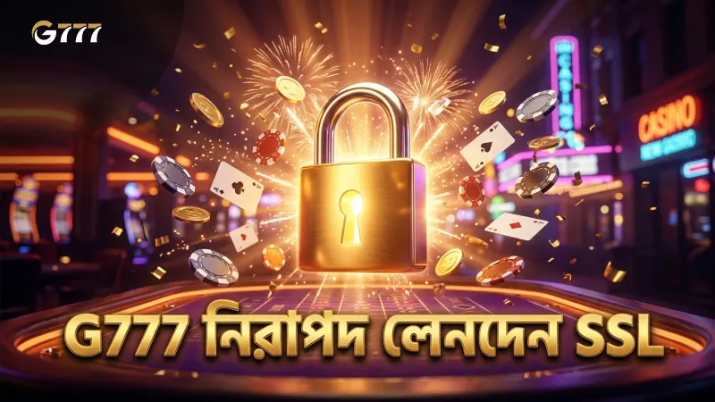 নিরাপদ লেনদেনের জন্য G777 ২৫৬-বিট SSL এনক্রিপশন ব্যবহার করে।